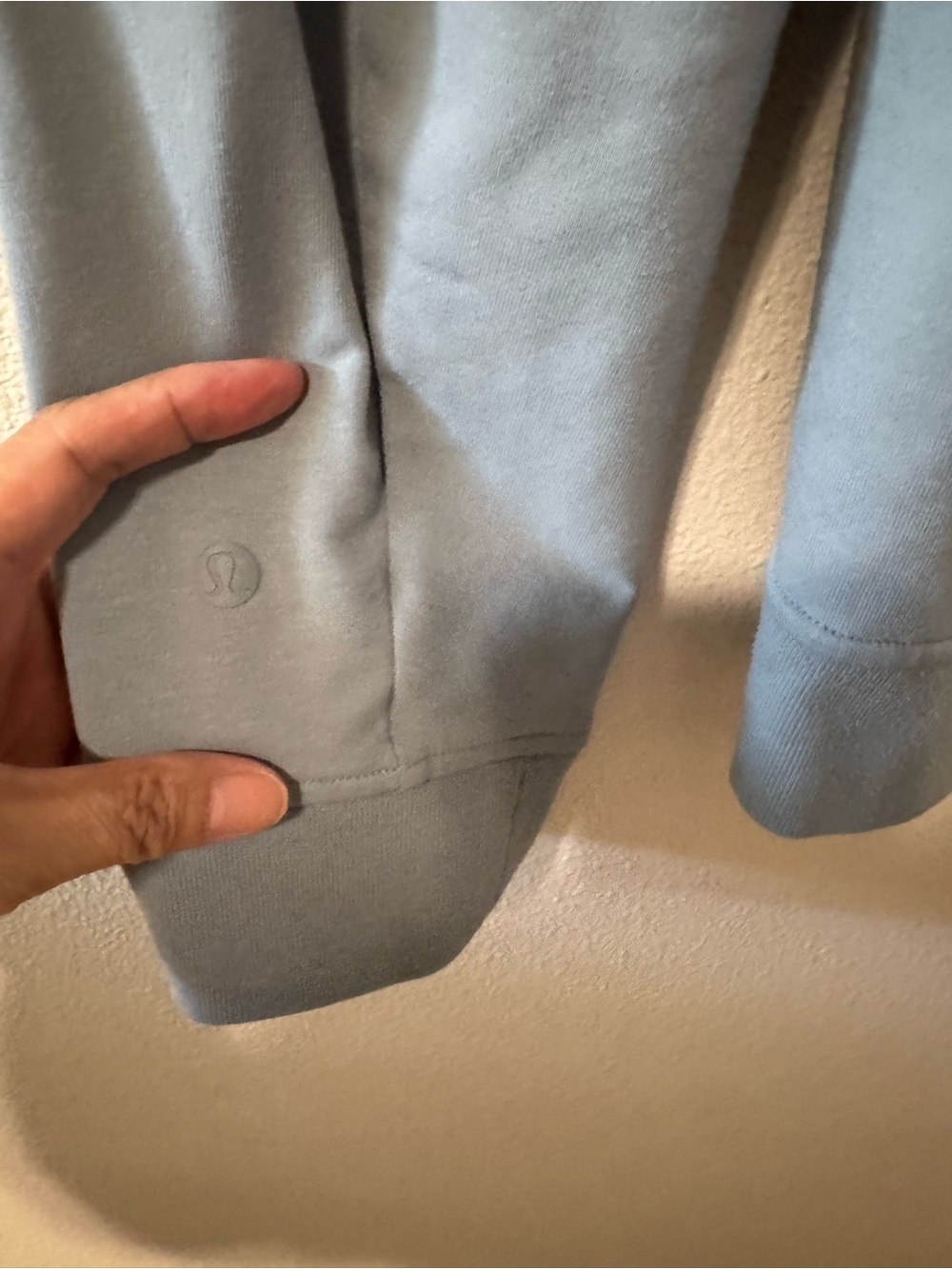 Lululemon City Sweat Crew Pullover Chambray Blue Size Zipper Athleisure-Large - Picture 8 of 10